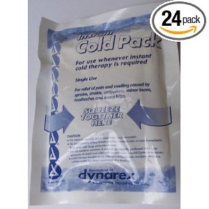 Dynarex Instant Cold Pack, 4 Inches x 5 Inches, 24-Count: Great for trips. Squeeze the bag for instant ice relief http://www.amazon.com/gp/product/B000RBUE3A/ref=oh_o02_s01_i00_details/ref=oh_o02_s01_i00_details/ref=oh_o02_s01_i00_details<br />http://www.amazon.com/gp/product/B000RBUE3A/ref=oh_o02_s01_i00_details